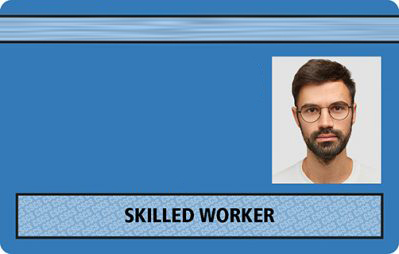 Blue Skilled Worker Card